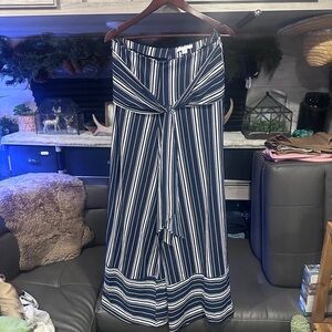 Striped Navy and White Women's Skirt